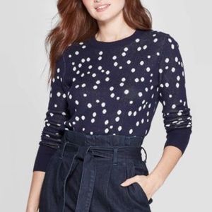 Navy polkadot sweater